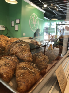 Freshly baked croissants sit on display inside Rose and Mary Bakery in Covington, Kentucky, the former bakery run by pastry chef Chase Maus.